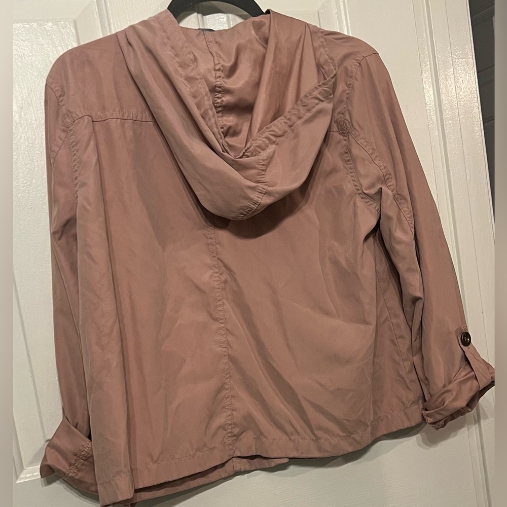 Women’s Lightweight Hooded Jacket Full Front Zipping & Buttons Size Large GUC - Picture 6 of 13